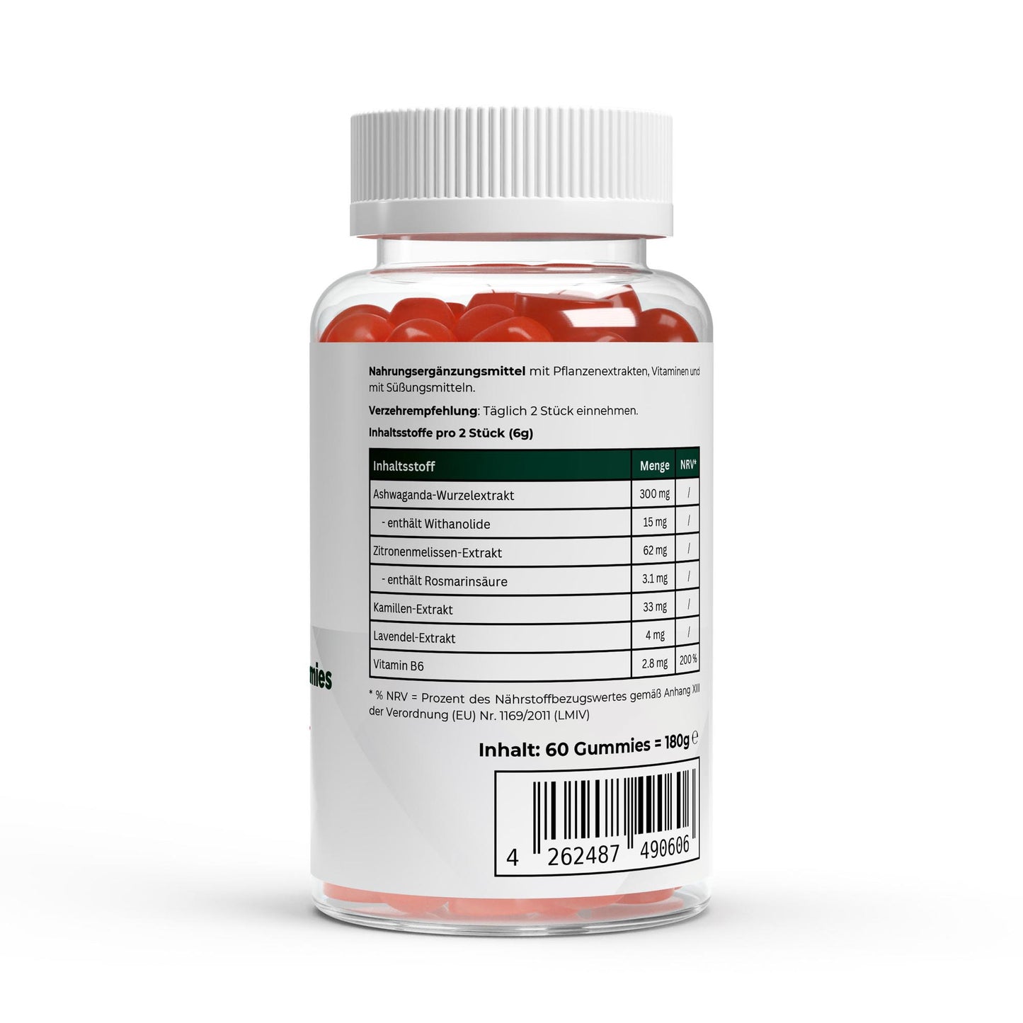 Premium Ashwagandha Gummies 300 + Vitamin B6,- 60 Stk - Sexotim