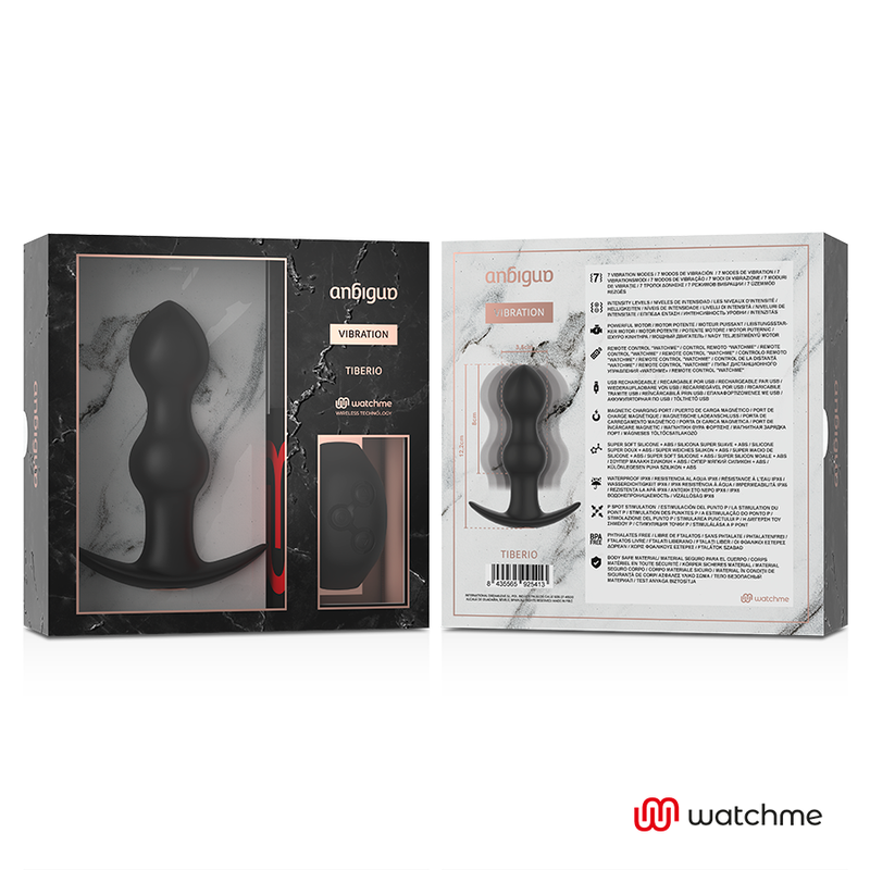 ANBIGUO - ANAL PLUG VIBRATOR TIBERIO MIT WATCHME & FERNBEDIENUNG - Sexotim