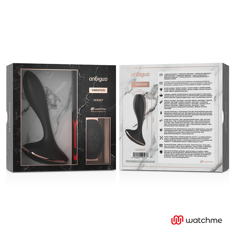 ANBIGUO - ANAL PLUG VIBRATOR VERNET MIT WATCHME & FERNBEDIENUNG - Sexotim