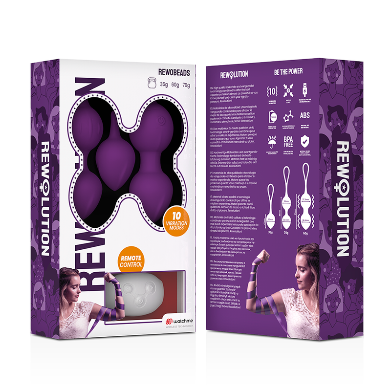 REWOLUTION - REWOBEADS VIBRIERBÄLLE FERNBEDIENUNG MIT WATCHME-TECHNOLOGIE - Sexotim