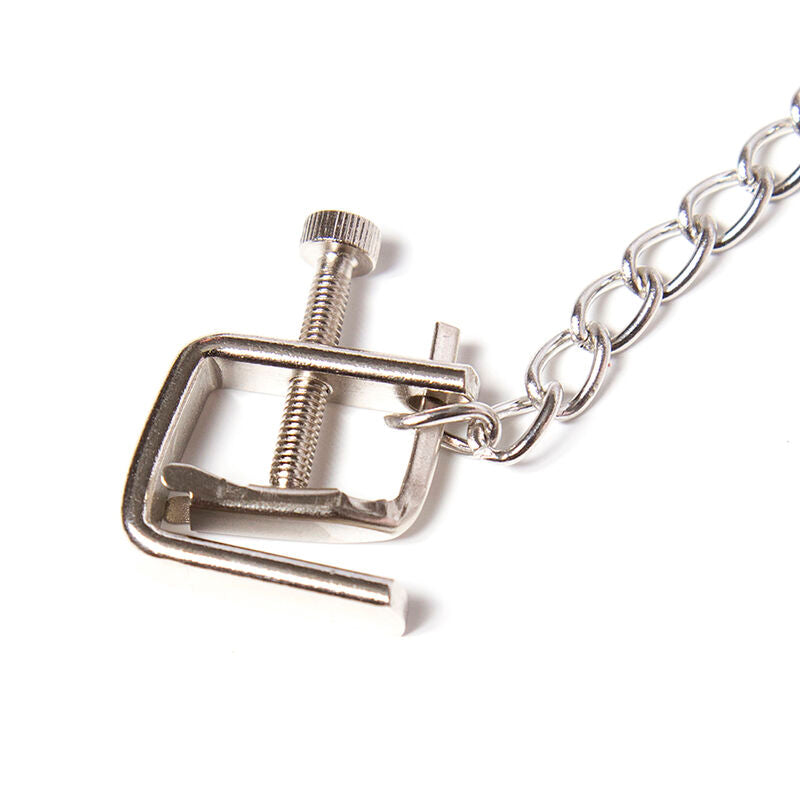 OHMAMA FETISH - METALLSCHRAUBENKLEMMEN MIT KETTE - Sexotim