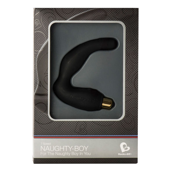 ROCKS-OFF - NAUGHTY-BOY MÄNNLICHES G-SPOT-MASSAGER 7 V SCHWARZ - Sexotim