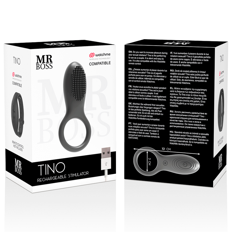MR BOSS - TINO STIMULATORRING KOMPATIBEL MIT DER WATCHME WIRELESS-TECHNOLOGIE - Sexotim