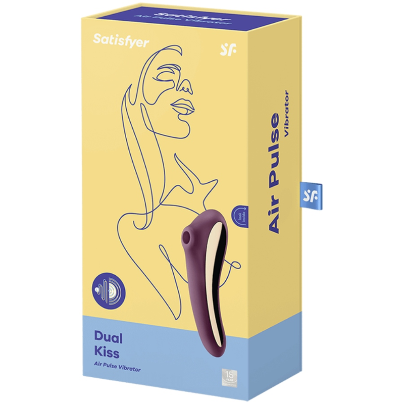SATISFYER - DUAL KISS AIR PULSE VIBRATOR WEINROT - Sexotim