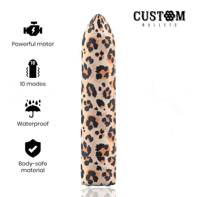 CUSTOM BULLETS - RECHARGEABLE BULLET LEOPARD 10 INTENSITIES - Sexotim