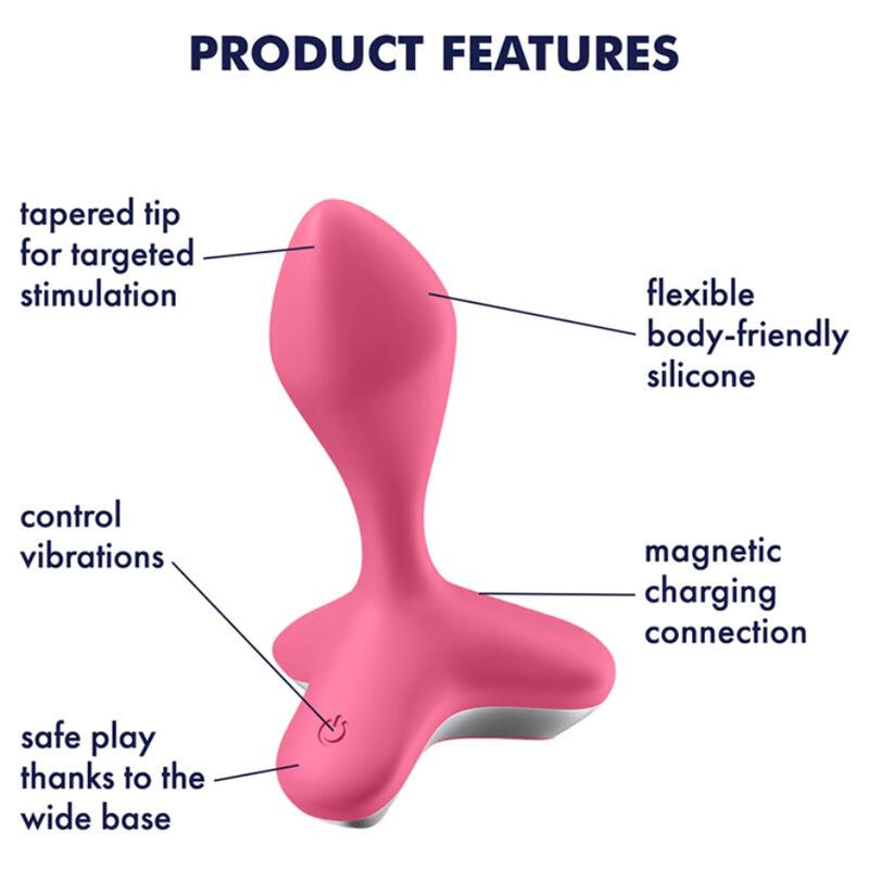 SATISFYER - GAME CHANGER PLUG VIBRATOR ROSA / SCHWARZ - Sexotim