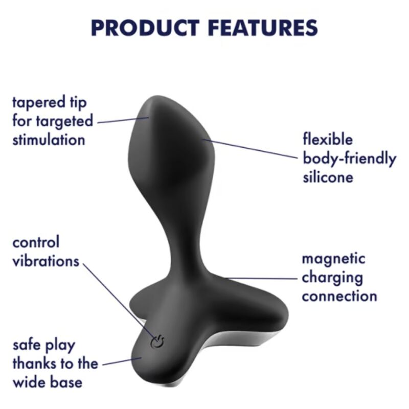 SATISFYER - GAME CHANGER PLUG VIBRATOR ROSA / SCHWARZ - Sexotim