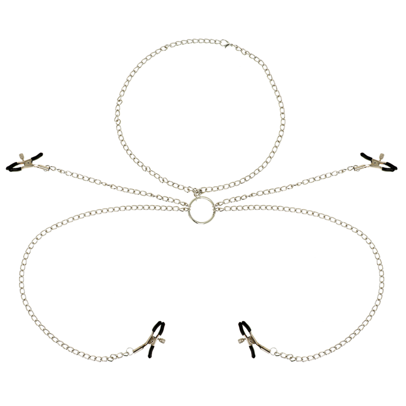 OHMAMA FETISCH 4 NIPPELKLEMMEN MIT KETTE - Sexotim