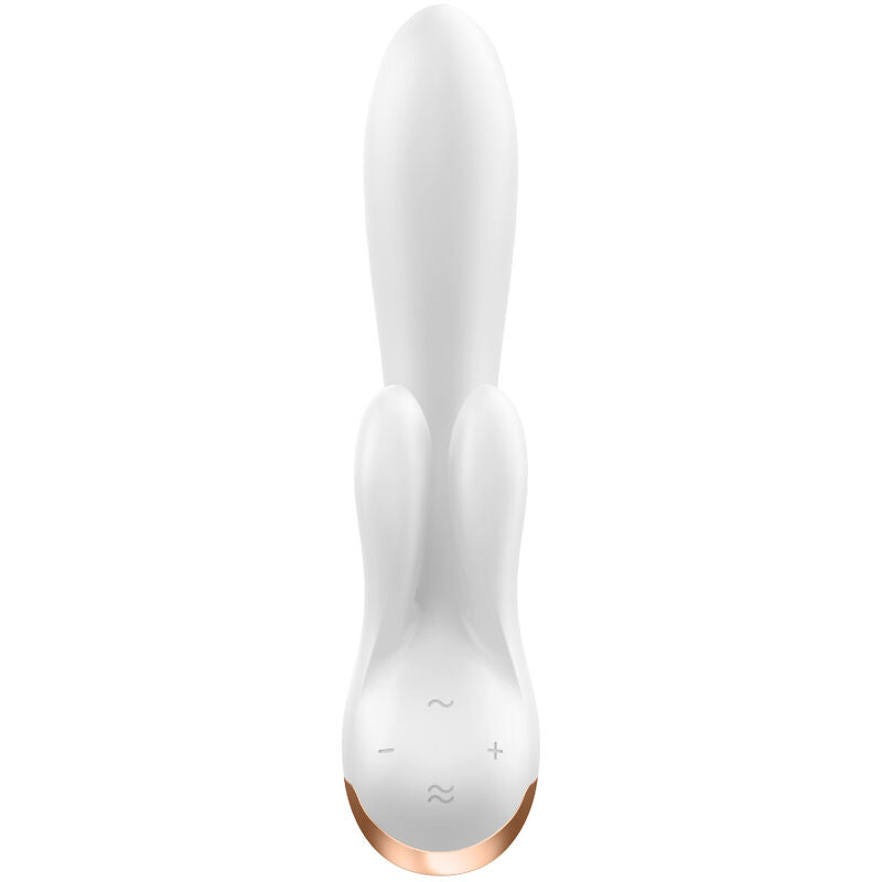 SATISFYER - DOUBLE FLEX VIBRATOR APP SCHWARZ / WEISS - Sexotim