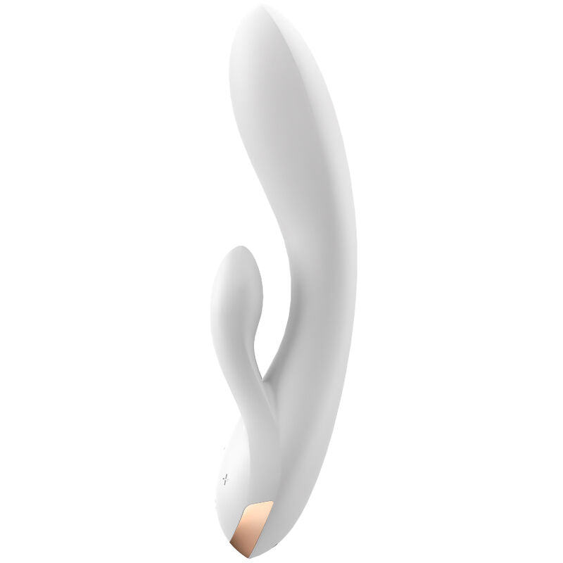 SATISFYER - DOUBLE FLEX VIBRATOR APP SCHWARZ / WEISS - Sexotim