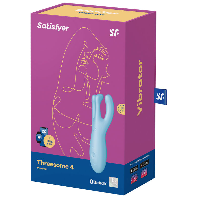 SATISFYER - THREESOME 4 VIBRATORAPP ROSA / BLAU - Sexotim