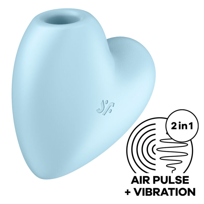 SATISFYER - CUTIE HEART AIR PULSE STIMULATOR & VIBRATOR ROSA / BLAU - Sexotim