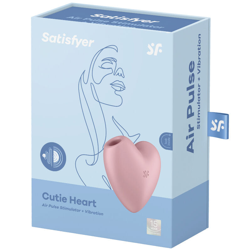 SATISFYER - CUTIE HEART AIR PULSE STIMULATOR & VIBRATOR ROSA / BLAU - Sexotim