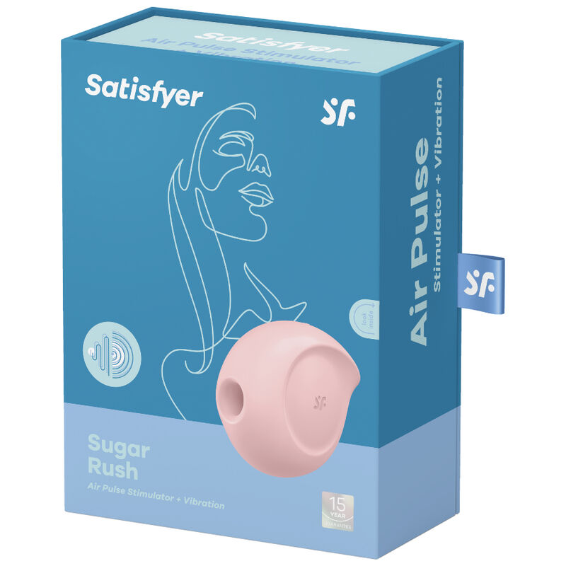 SATISFYER - SUGAR RUSH AIR PULSE STIMULATOR & VIBRATOR ROSA / BLAU - Sexotim