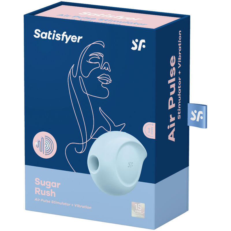 SATISFYER - SUGAR RUSH AIR PULSE STIMULATOR & VIBRATOR ROSA / BLAU - Sexotim