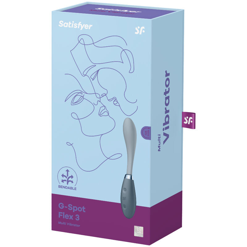 SATISFYER - G-SPOT FLEX 3 MULTI VIBRATOR ROT / GRAU - Sexotim
