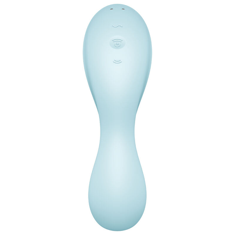 SATISFYER - CURVY TRINITY 5 AIR PULSE STIMULATOR & VIBRATOR APP BLAU / WEISS - Sexotim