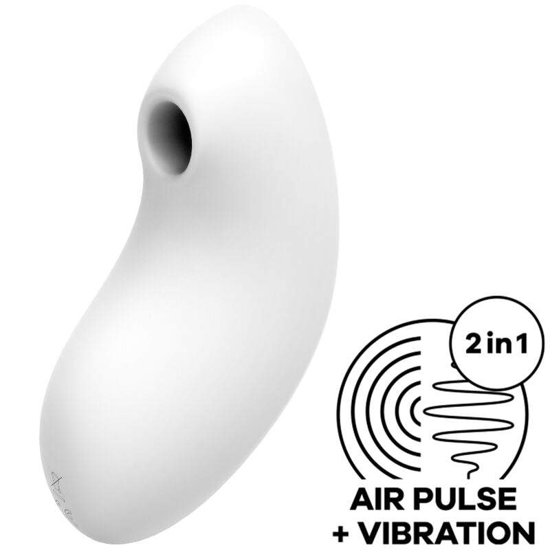 SATISFYER - VULVA LOVER 2 LUFTPULSSTIMULATOR & VIBRATOR WEISS / BLAU - Sexotim