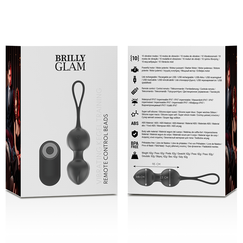 BRILLY GLAM- VIBRIERENDE KEGELPERLEN MIT FERNBEDIENUNG - Sexotim