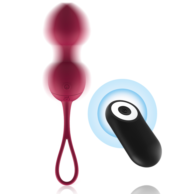 CICI BEAUTY - PREMIUM SILIKON 3 VIBRIERENDE KEGELPERLEN MIT FERNBEDIENUNG - Sexotim