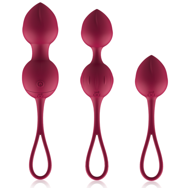 CICI BEAUTY - PREMIUM SILIKON 3 VIBRIERENDE KEGELPERLEN MIT FERNBEDIENUNG - Sexotim