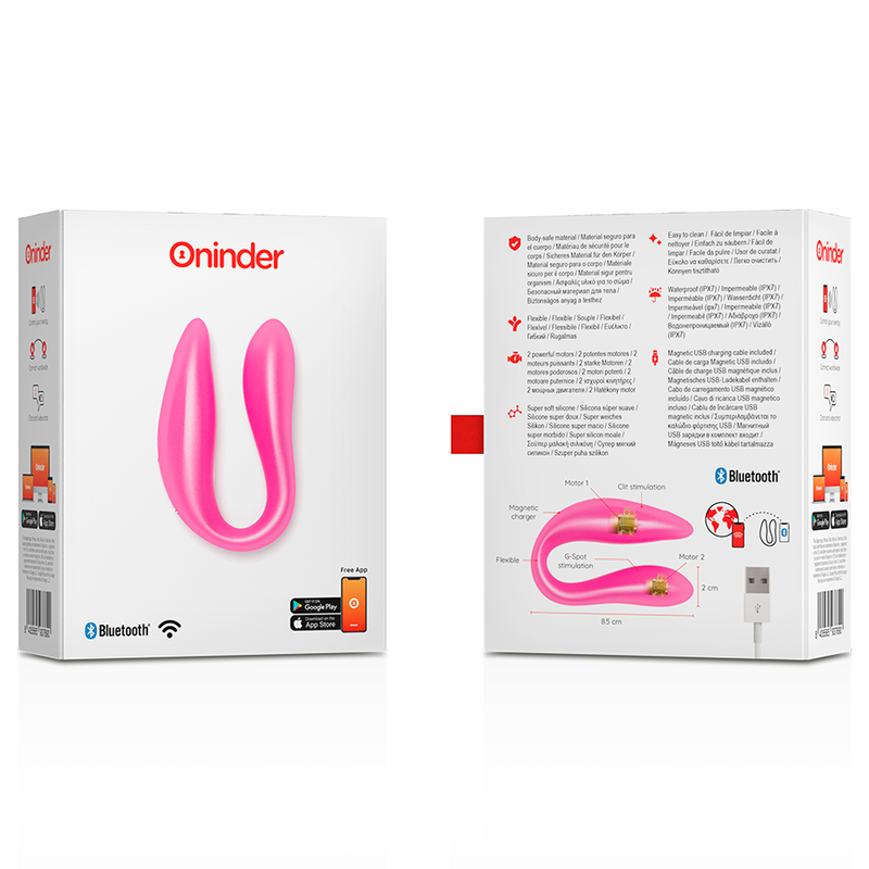ONINDER - LISBOA G-SPOT- UND KLITORALSTIMULATOR SCHWARZ / ROSA - KOSTENLOSE APP - Sexotim