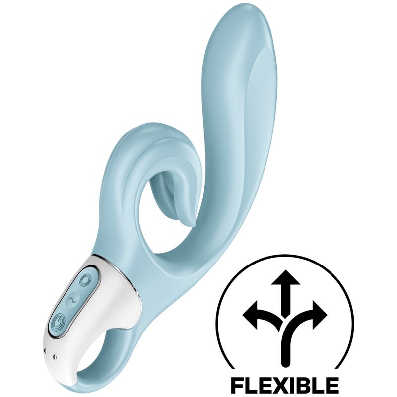 SATISFYER - LOVE ME RABBIT VIBRATION ROT / BLAU - Sexotim