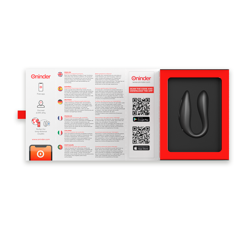 ONINDER - LISBOA G-SPOT- UND KLITORALSTIMULATOR SCHWARZ / ROSA - KOSTENLOSE APP - Sexotim