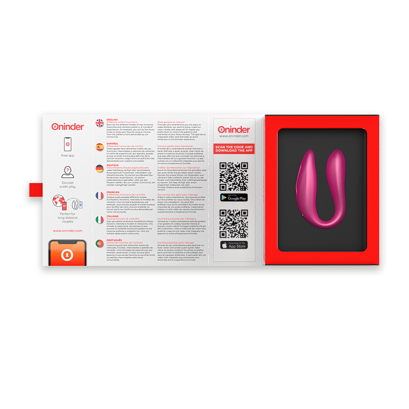 ONINDER - LISBOA G-SPOT- UND KLITORALSTIMULATOR SCHWARZ / ROSA - KOSTENLOSE APP - Sexotim