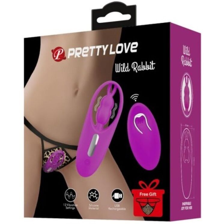 PRETTY LOVE - WILD RABBIT STIMULATOR FÜR HÖSCHEN MIT FERNBEDIENUNG FLIEDER - Sexotim