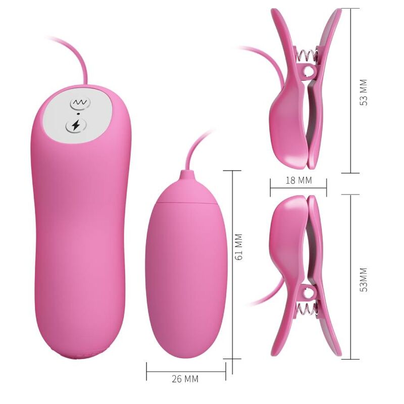 PRETTY LOVE - PINZETTE MIT VIBRATION UND ROSA ELETROSCHOCK - Sexotim
