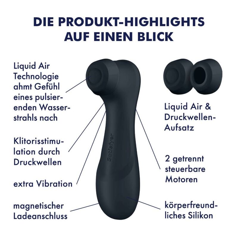 SATISFYER - PRO 2 GENERATION 3 LIQUID AIR TECHNOLOGY GRANAT / SCHWARZ / LILA - Sexotim