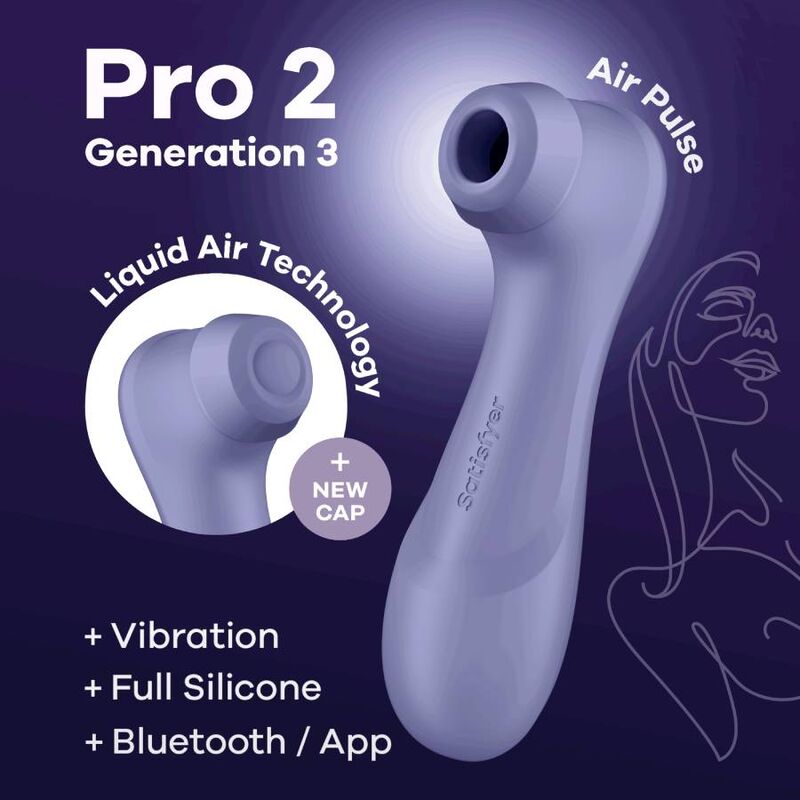 SATISFYER - PRO 2 GENERATION 3 BLUETOOTH & APP / GRANAT / LILA / SCHWARZ - Sexotim