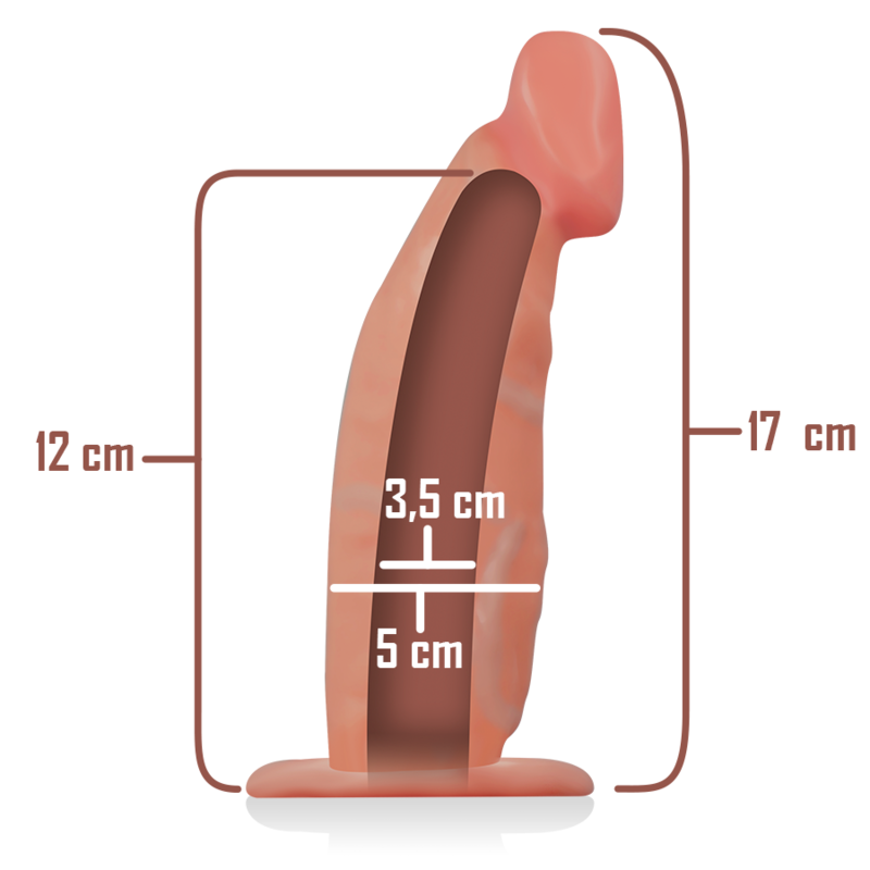 INTENSE - HOHLGESCHIRR MIT DILDO 18 X 3,5 CM - Sexotim