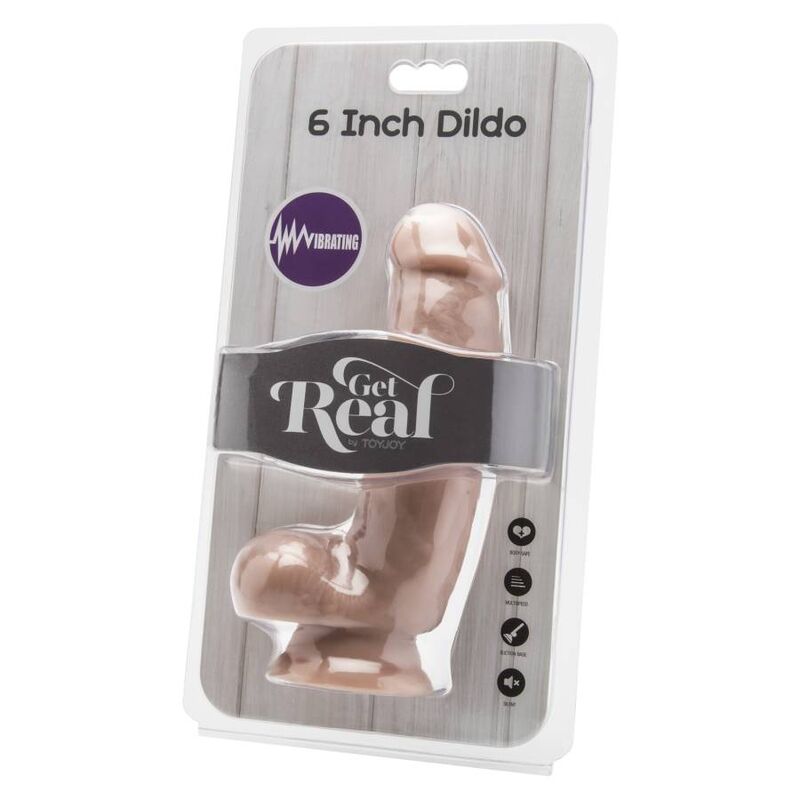 GET REAL - DILDO 12 CM MIT KUGELN VIBRATOR HAUT - Sexotim
