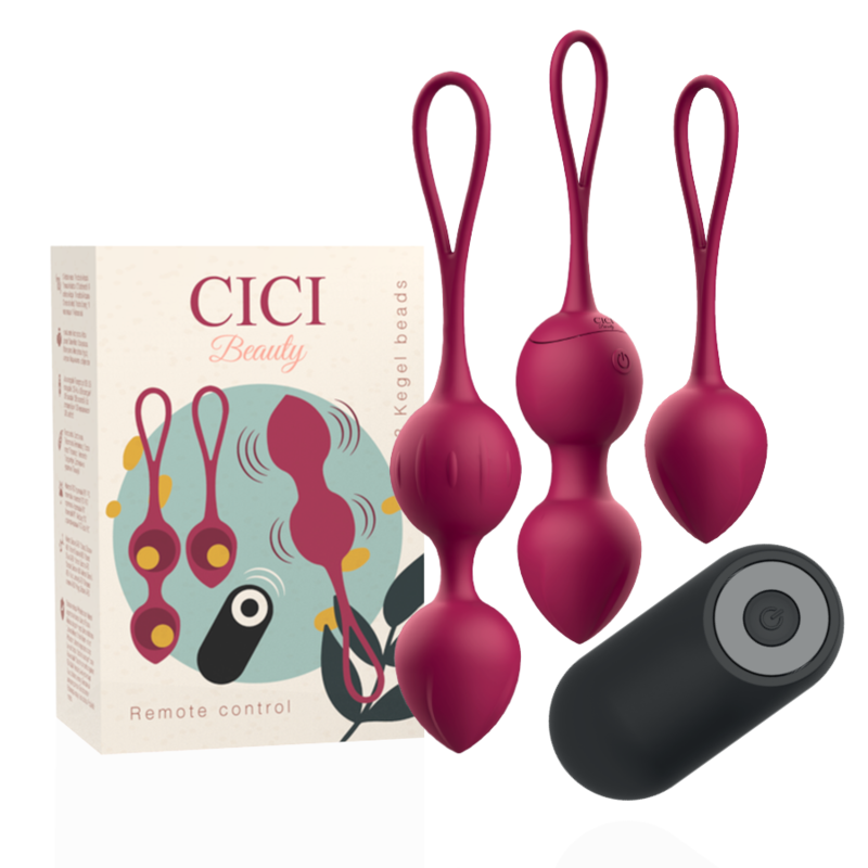 CICI BEAUTY - PREMIUM SILIKON 3 VIBRIERENDE KEGELPERLEN MIT FERNBEDIENUNG - Sexotim