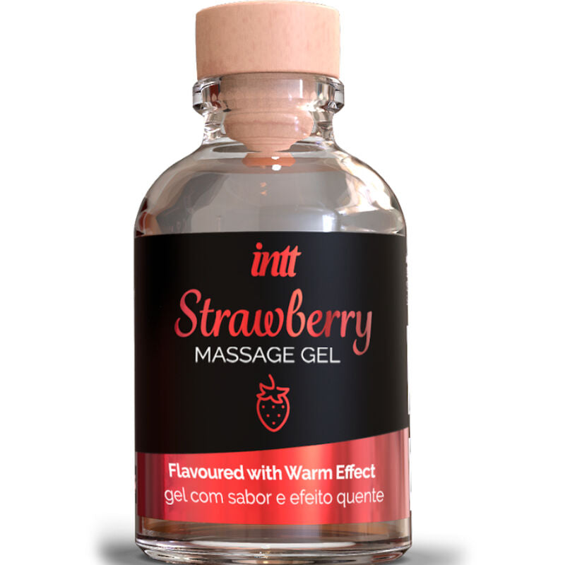 INTT MASSAGE & ORAL SEX - MASSAGEGEL MIT HEISSEM EFFEKT ERDBEERGESCHMACK 30 ML - Sexotim