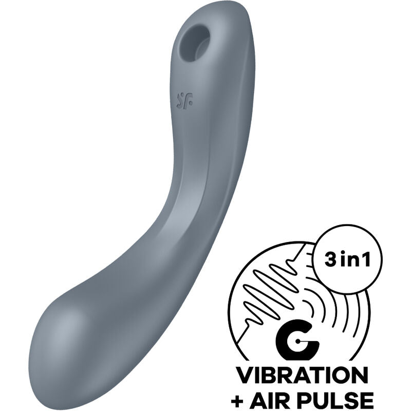 SATISFYER - CURVE TRINITY 1 AIR PULSE VIBRATION ROSA / GRAU - Sexotim
