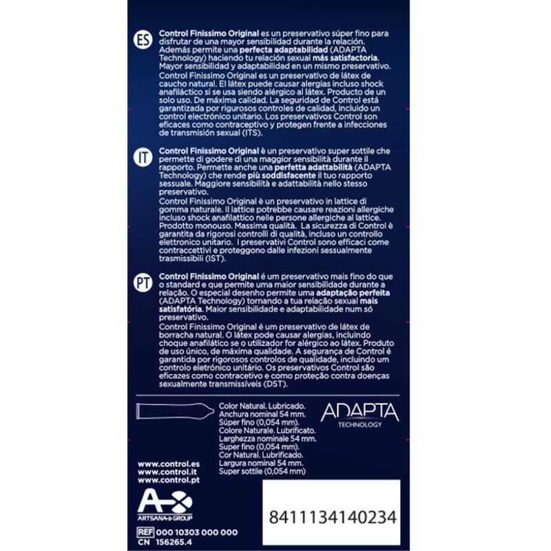 CONTROL - FINISSIMO CONDOMS 12 UNITS - Sexotim