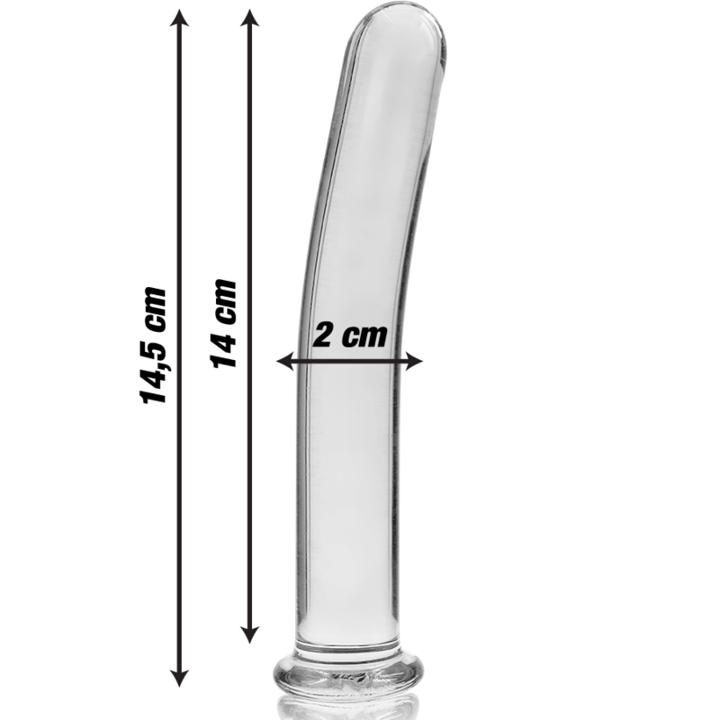 NEBULA SERIES BY IBIZA - MODELL 8 DILDO BOROSILIKATGLAS KLAR 14.5 CM -O- 2 CM - Sexotim
