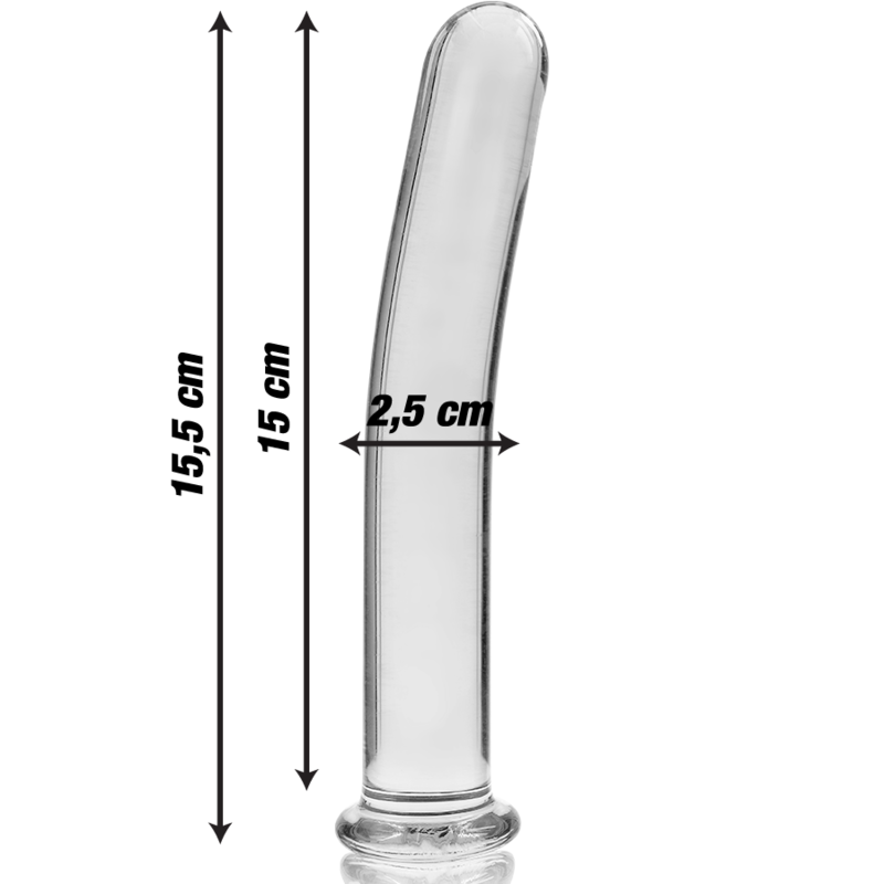 NEBULA SERIES BY IBIZA - MODELL 9 DILDO BOROSILIKATGLAS KLAR 15.5 CM -O- 2.5 CM - Sexotim