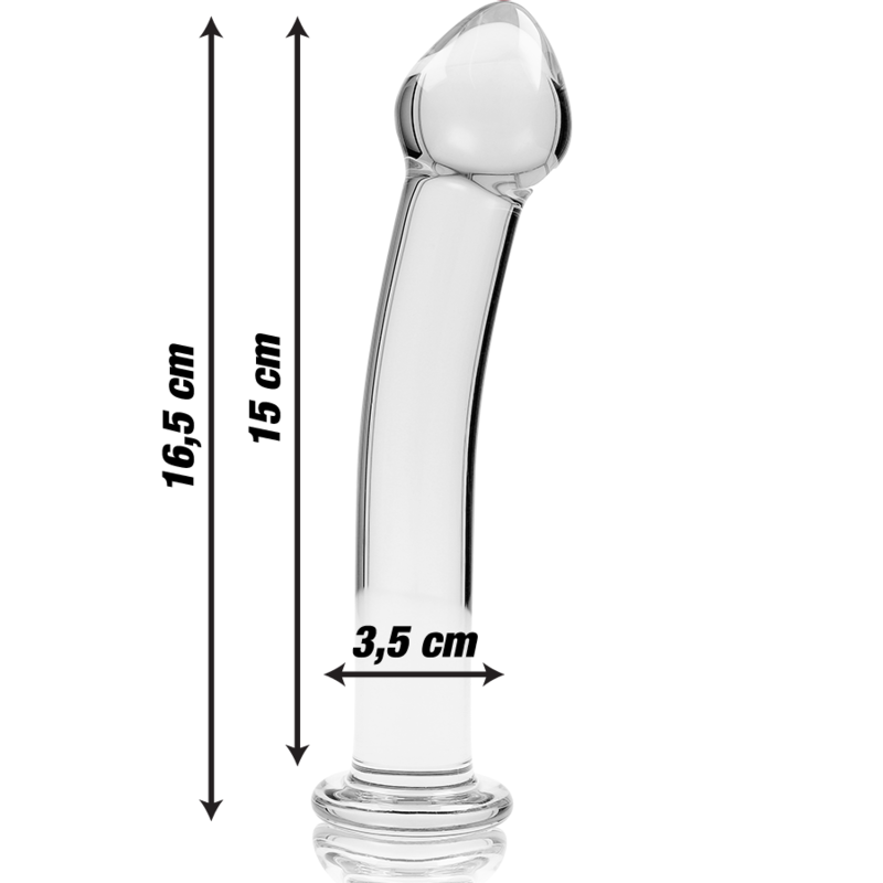 NEBULA SERIES BY IBIZA - MODELL 11 DILDO BOROSILIKATGLAS KLAR 16 CM -O- 3 CM - Sexotim