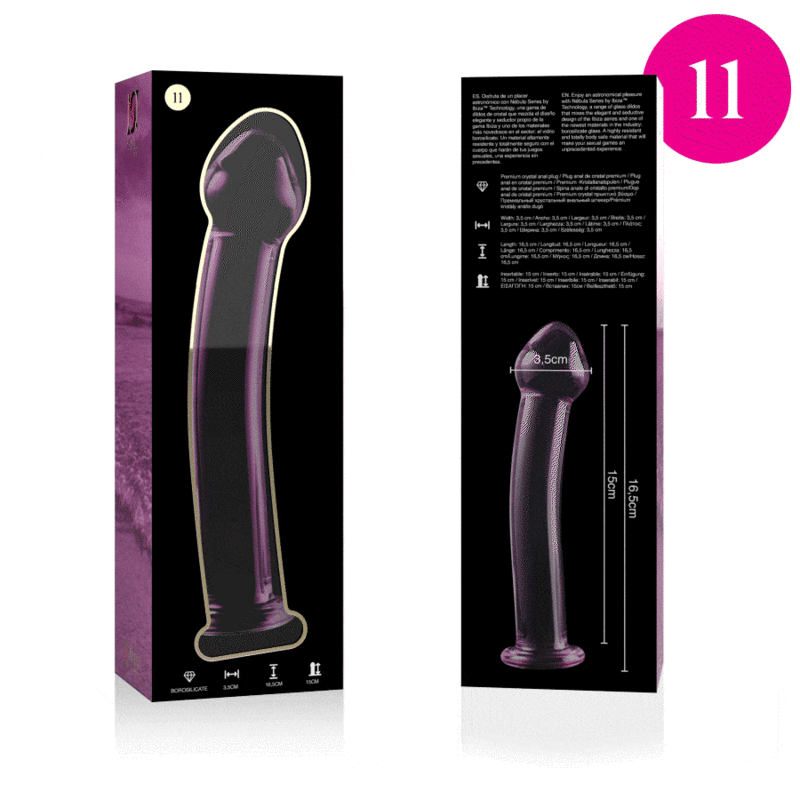 NEBULA SERIES BY IBIZA - MODELL 11 DILDO BOROSILIKATGLAS KLAR 16 CM -O- 3 CM - Sexotim
