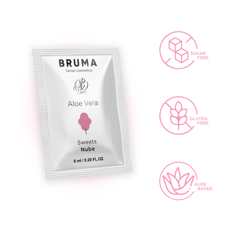 BRUMA - ALOE VERA GLEITGEL ZUCKERWATTE GESCHMACK 6 ML - Sexotim