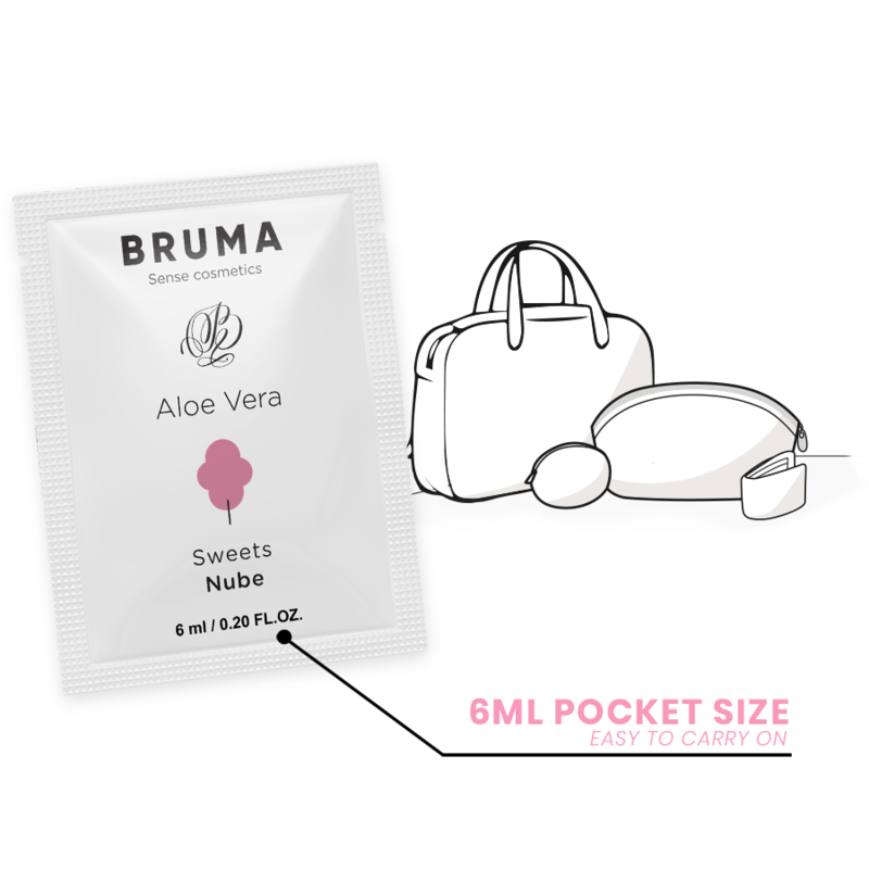 BRUMA - ALOE VERA GLEITGEL ZUCKERWATTE GESCHMACK 6 ML - Sexotim