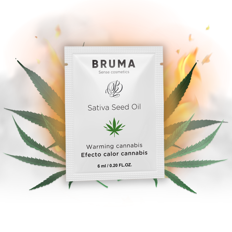BRUMA - SATIVA-SAMENÖL-GLEITGEL MIT WÄRMENDEM CANNABISGESCHMACK 6 ml - Sexotim