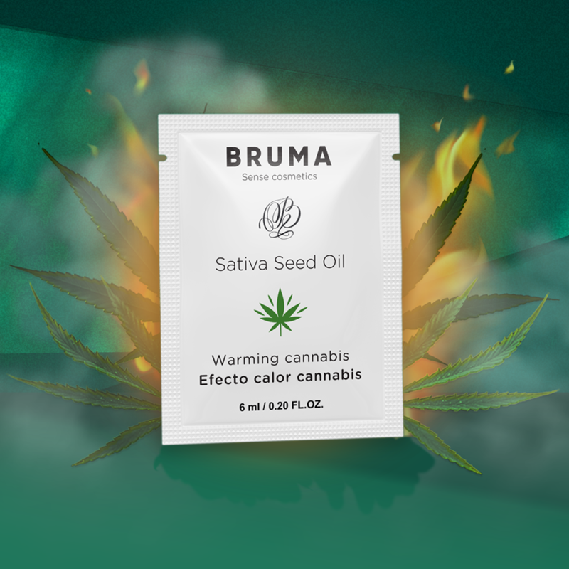BRUMA - SATIVA-SAMENÖL-GLEITGEL MIT WÄRMENDEM CANNABISGESCHMACK 6 ml - Sexotim