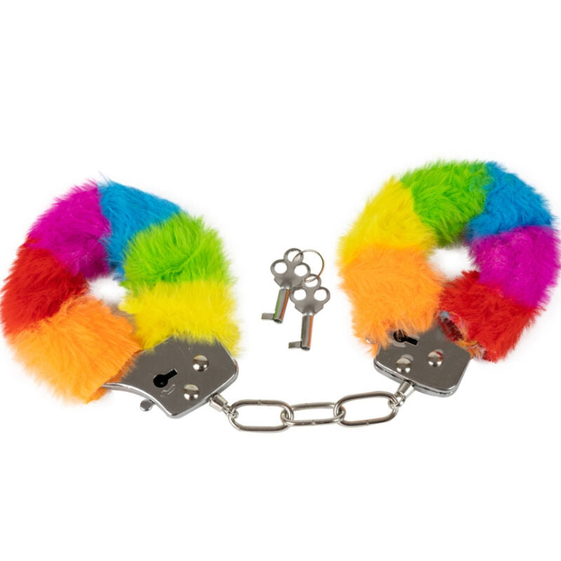 SPENCER & FLEETWOOD - HANDSCHELLEN AUS METALL MIT REGENBOGENGEFÜTTERT - Sexotim