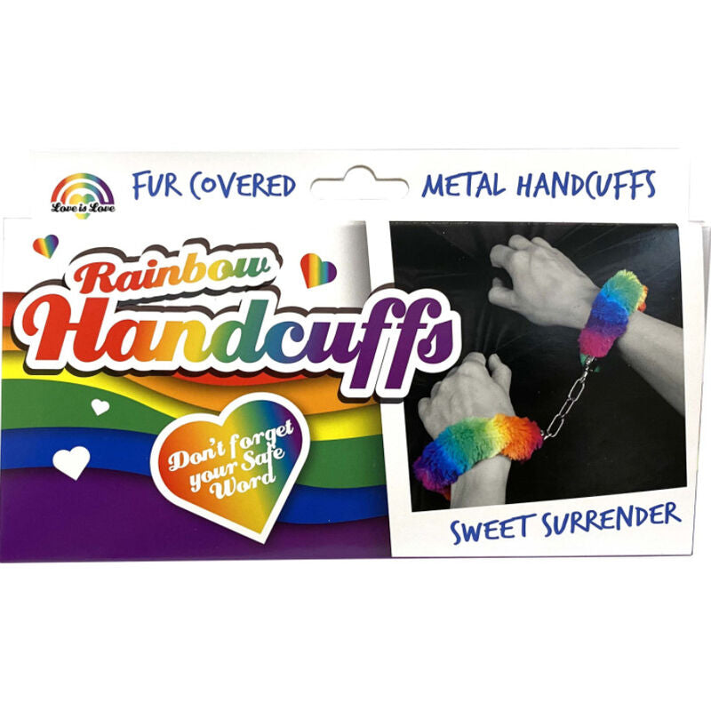 SPENCER & FLEETWOOD - HANDSCHELLEN AUS METALL MIT REGENBOGENGEFÜTTERT - Sexotim