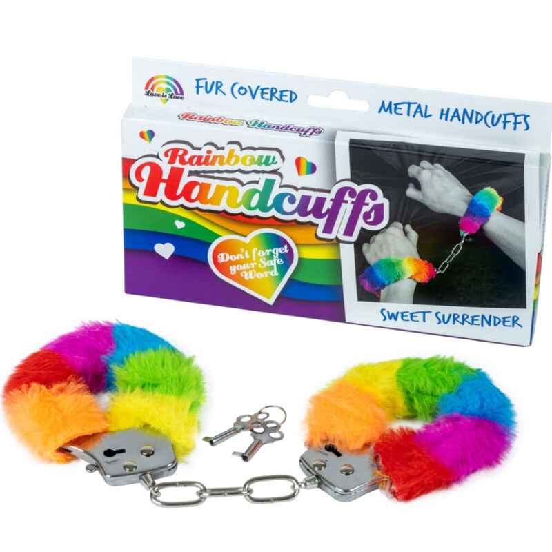 SPENCER & FLEETWOOD - HANDSCHELLEN AUS METALL MIT REGENBOGENGEFÜTTERT - Sexotim